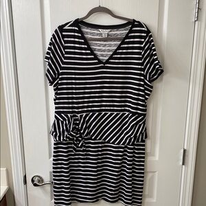 Tommy Bahama Black and White Striped Dress